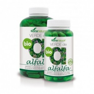 Verde de Alfalfa 630 mg 240 Cápsulas Soria Natural